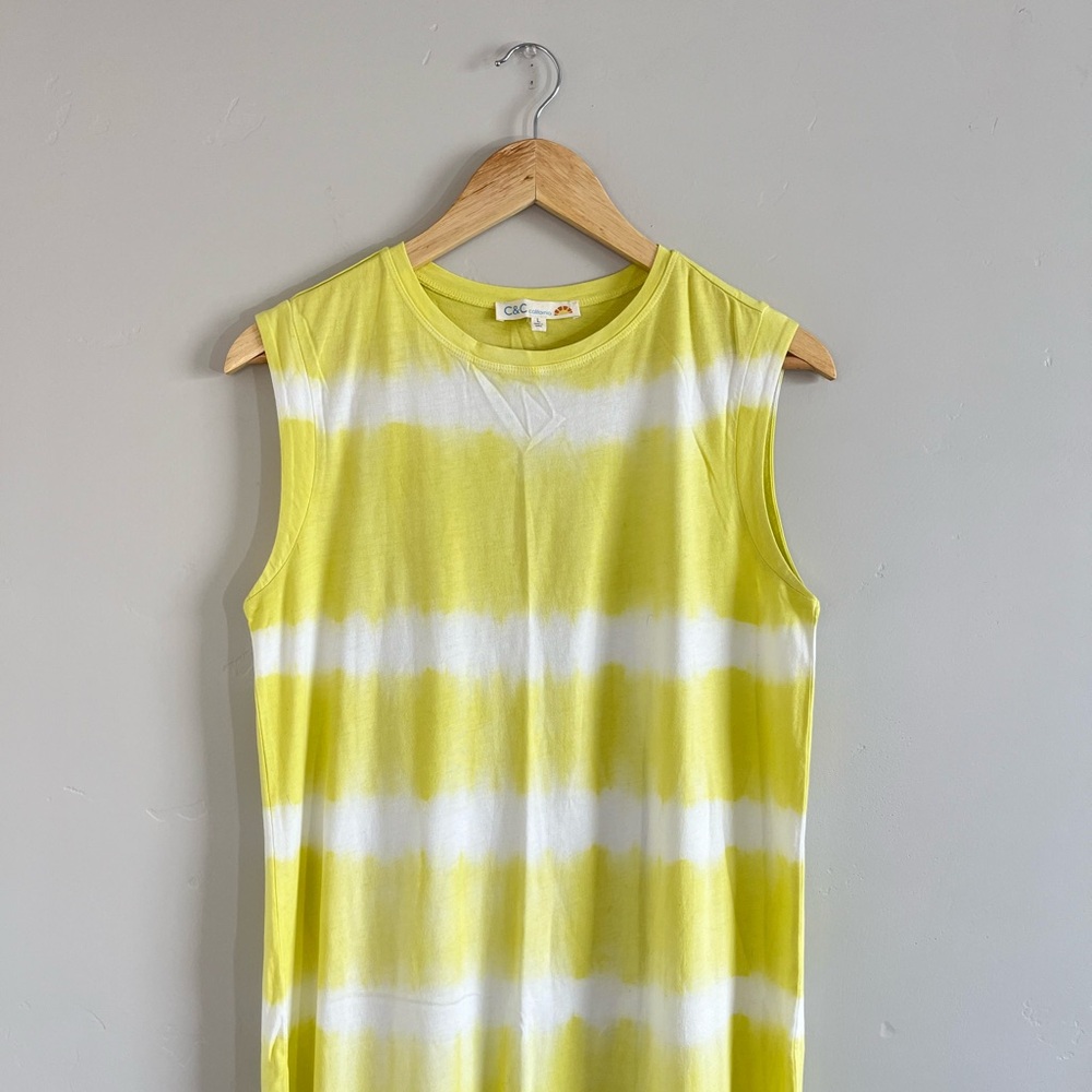 C&C California | Yellow Tie Dye Sleeveless Maxi Dress